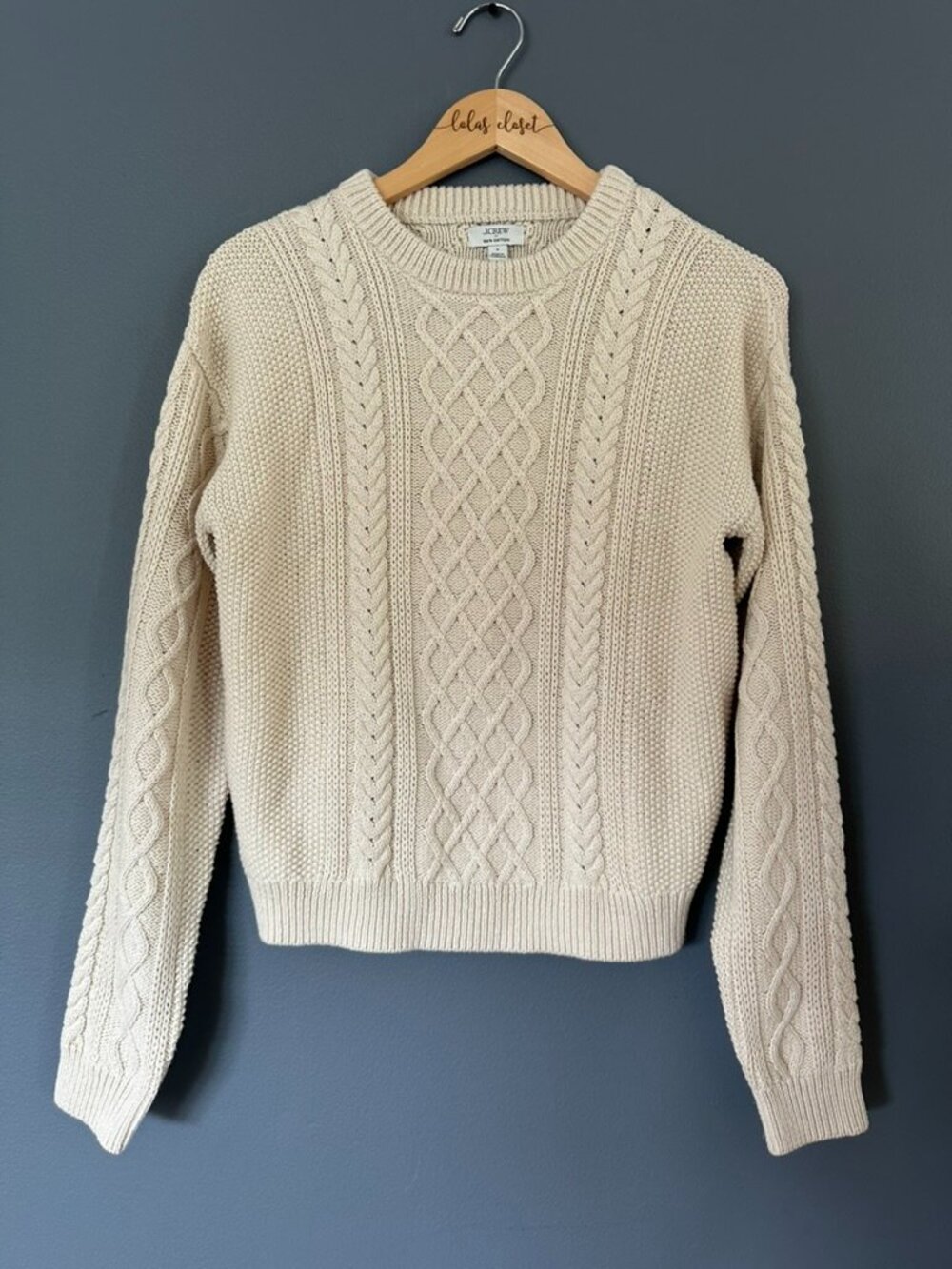 Jcrew Factory Cable crewneck sweater Small NWOT